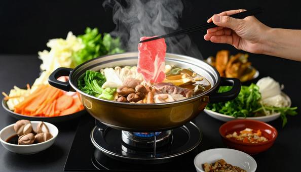 料亭の美味しそうなすき焼き 料亭の美味しそうなすき焼きの写真