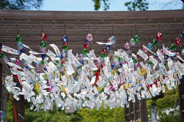 琴崎八幡宮風鈴まつり 風鈴祭り,風景,夏の写真素材