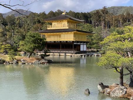 金閣寺2 金閣寺,鹿苑寺,北山鹿苑禅寺の写真素材