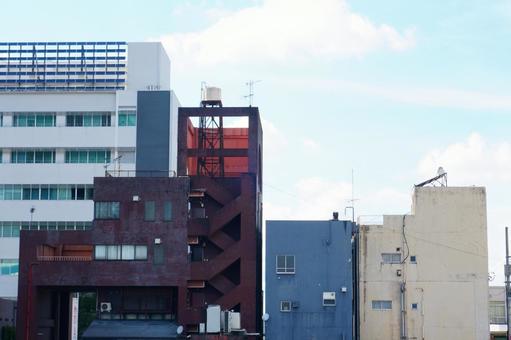 宮崎県都城市市街地のビル 宮崎県都城市市街地のビルの写真