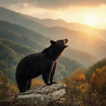 見る人を圧倒する、クロクマの存在感 見る人を圧倒する、クロクマの存在感の写真