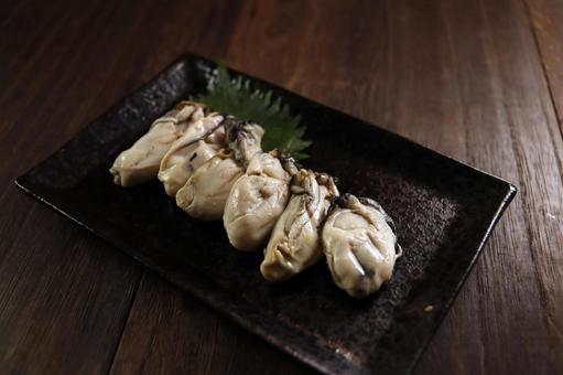 牡蠣の盛り付け料理 牡蠣の盛り付け料理の写真