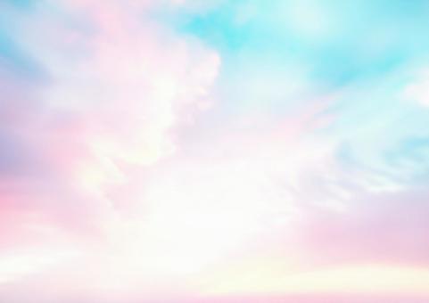 背景 フワフワ 朝日 背景 フワフワ 朝日の写真