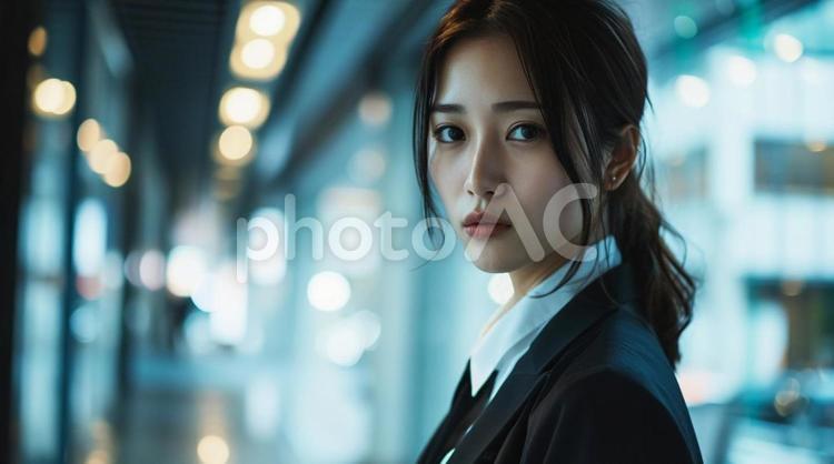 若いビジネスウーマン　オフィス 働く女性,社員,スーツの写真素材