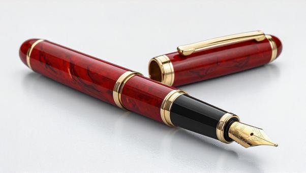 万年筆_赤2の写真
