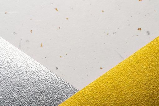 金銀の和紙テクスチャー背景 和紙,紙,金箔の写真素材