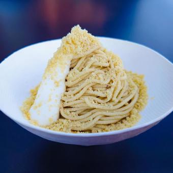 笠間栗のモンブラン 笠間栗のモンブラン,モンブラン,栗のケーキの写真素材