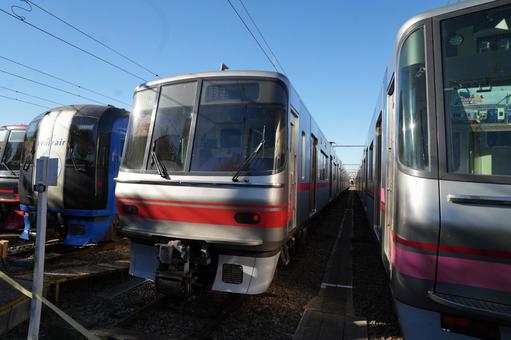 名鉄6000系 犬山検車場公開見学,名鉄,鉄道の写真素材
