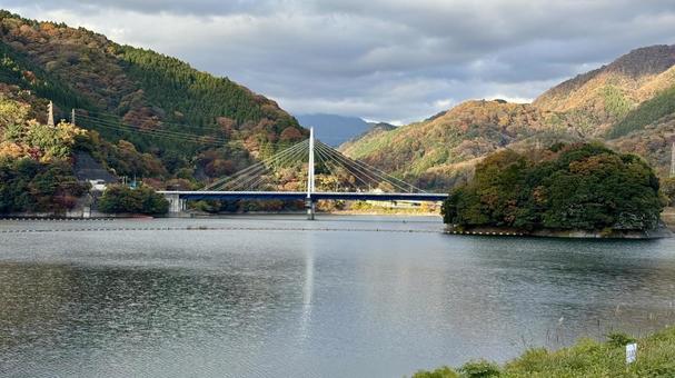 丹沢橋 丹沢湖,湖,ダムの写真素材