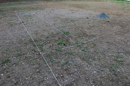 建設予定地の縄張り 建設予定地の縄張り 縄張り,建設予定地,住宅の写真素材