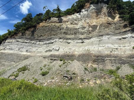 断層 断層,自然,崖の写真素材