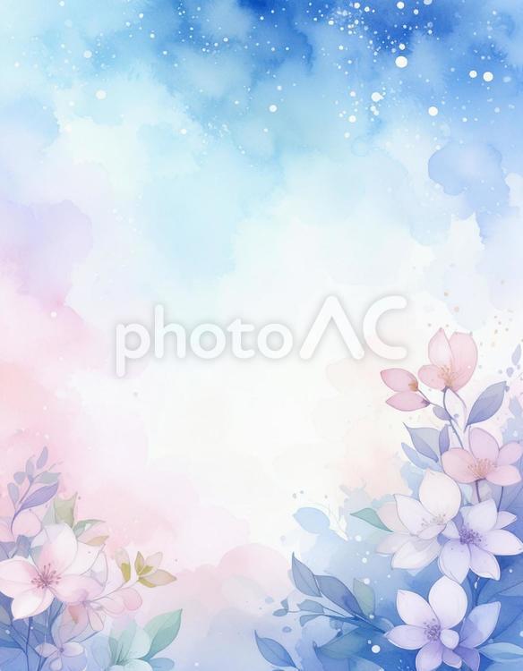 花　背景　エレガント　水彩 ピンク,やわらか,背景の写真素材