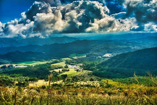三瓶山の風景 しまね,登山,浸食の写真素材