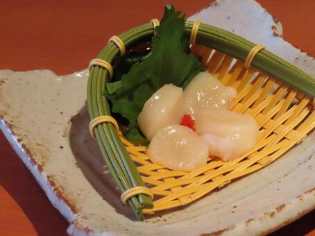 ホタテ貝の刺身 ホタテ貝,刺身,食べ物の写真素材