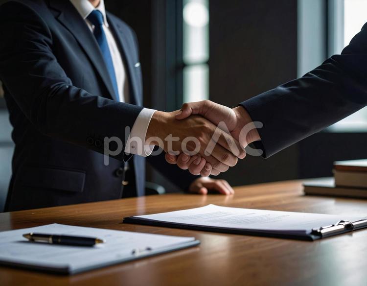 握手する人　ビジネス ビジネス,握手,商談の写真素材