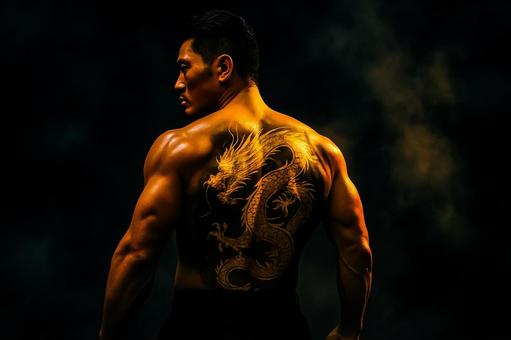 背中の龍 背中の龍の写真