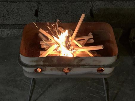 迎え火 迎え火 迎え火,送り火,津軽の写真素材