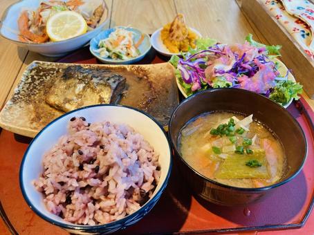 ダブルチョイス定食 ランチ,カフェ,和食の写真素材