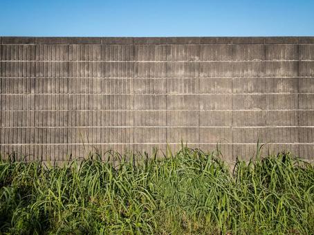 古いコンクリートブロック塀 コンクリート,ブロック,塀の写真素材