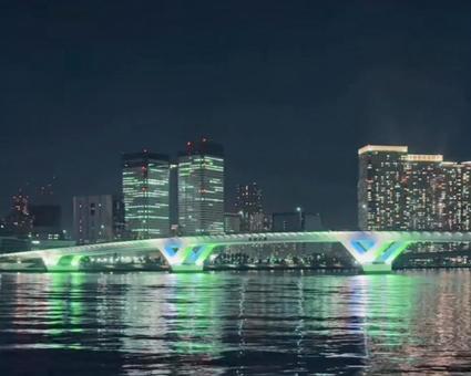 Photo, night view, night sky, building group, 
