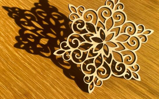 雪の結晶オーナメント 雪の結晶,クリスマスオーナメント,お洒落の写真素材