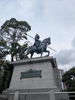 山内一豊像（縦） 山内一豊,土佐藩,高知の写真素材