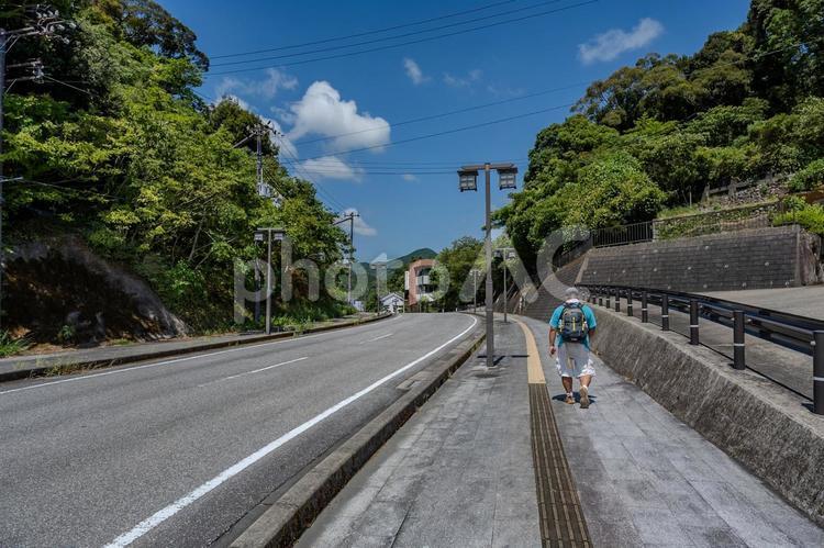 新宮市周辺の景色 アスファルト,青空,晴れの写真素材