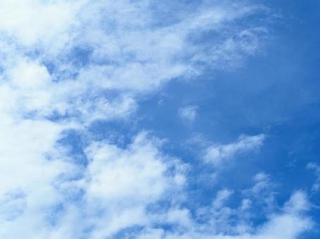 シンプルな雲の背景素材の写真