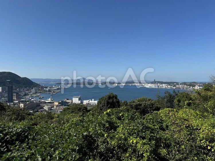 和布刈公園第一展望台からの風景 和布刈公園,和布刈公園第一展望台,展望台の写真素材