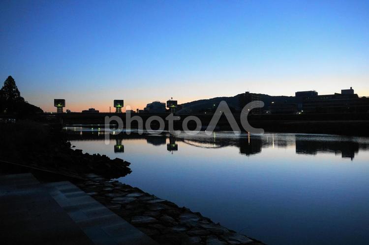 朝焼けの風景 自然,森,風景の写真素材