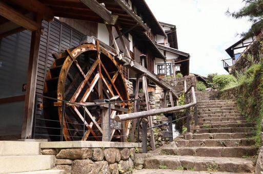 水車 水車,秋,景色の写真素材
