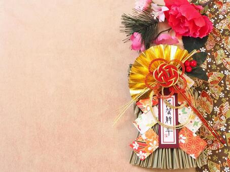 謹賀新年 正月,しめ縄,年賀状の写真素材