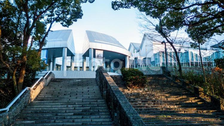 比治山公園の広島市現代美術館 広島,風景,景色の写真素材
