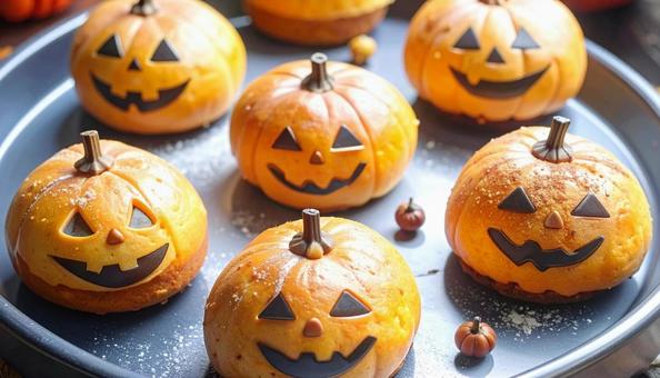 ハロウィンのパンプキンケーキ ハロウィンのパンプキンケーキの写真