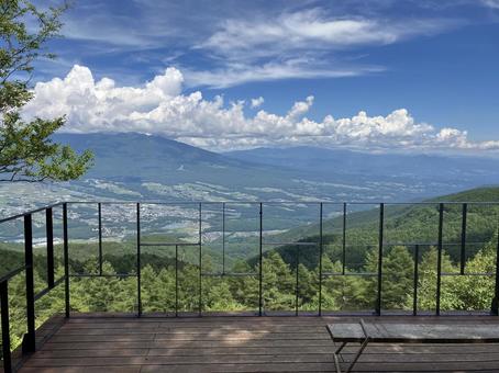 入笠山の八ヶ岳ビューポイント景色 入笠山の八ヶ岳ビューポイント景色 入笠山,富士見,八ヶ岳の写真素材