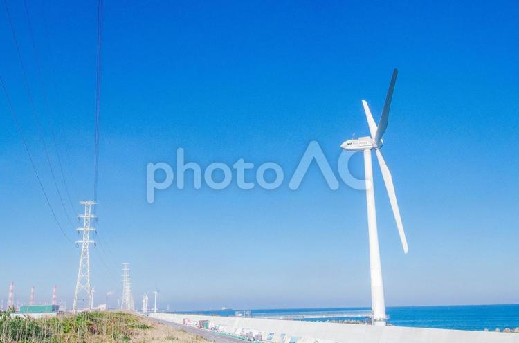 茨城県神栖市　海が見える景色 茨城県,神栖市,風景の写真素材