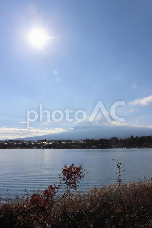 世界遺産・富士山と河口湖 河口湖,世界遺産,富士山の写真素材