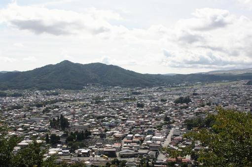 山の上から見た街並み@甲府 山の上から見た街並み@甲府 甲府,山梨県,都市の写真素材