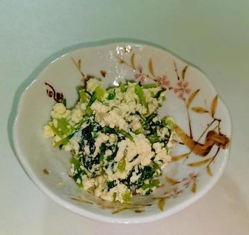 ほうれん草の白和え 白和え,ほうれん草,つまみの写真素材