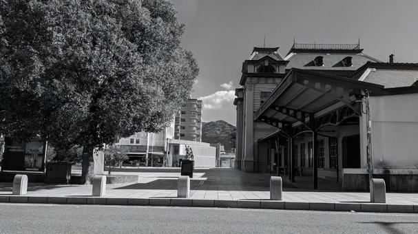 Retro monochrome Mojiko Station building, JPG Retro monochrome Mojiko Station building, JPG