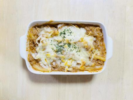 ミートグラタン　真上　横 ミートグラタン,料理,おかずの写真素材