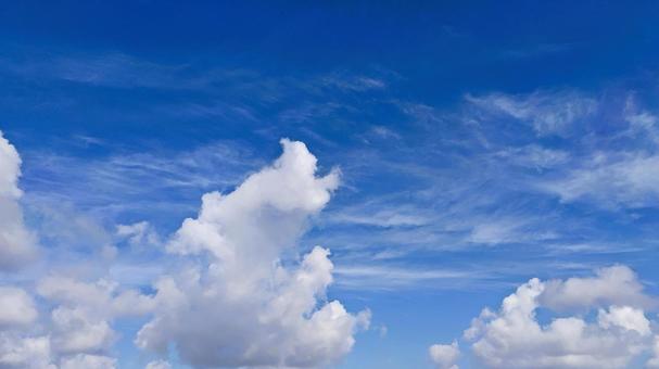 澄んだ青空に広がる雲 澄んだ青空に広がる雲の写真