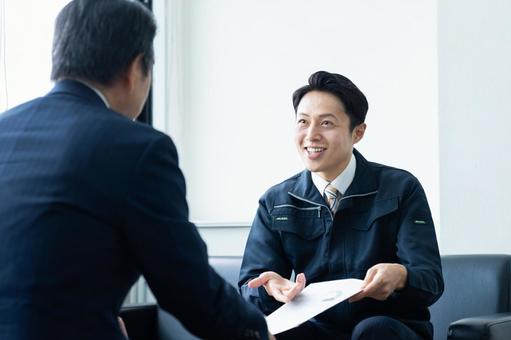 商談 商談 商談,営業,取引の写真素材
