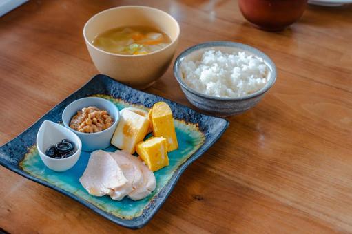 和風朝食セット 和風朝食セット 朝食,和食,和風の写真素材