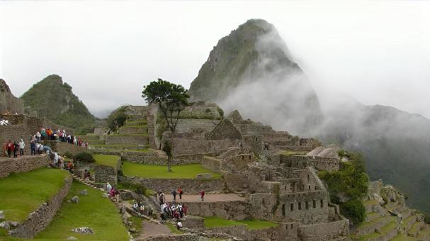 天空のインカ遺跡・マチュピチュ machupicchu,世界遺産,インカ文明の写真素材