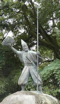 加藤清正像　名古屋城 加藤清正,像,銅像の写真素材