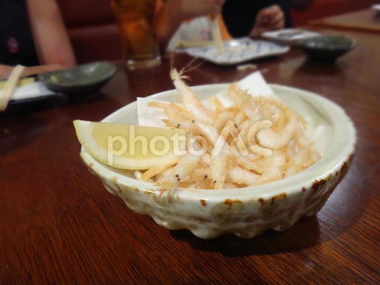 富山の白エビ料理 白えび,富山,檸檬の写真素材