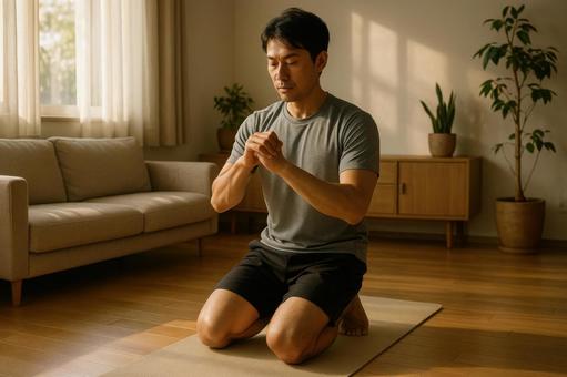男性のヨガ・ストレッチ 男性のヨガ・ストレッチの写真