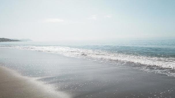 晴れた日の海 海,波,白波の写真素材