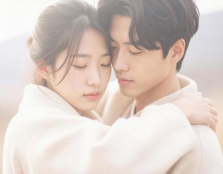 抱き合うカップル 抱き合うカップルの写真